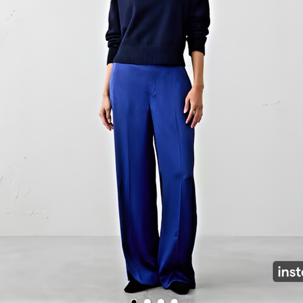 HAYDEN WIDE-LEG HIGH-RISE SILKY PULL-ON PANT